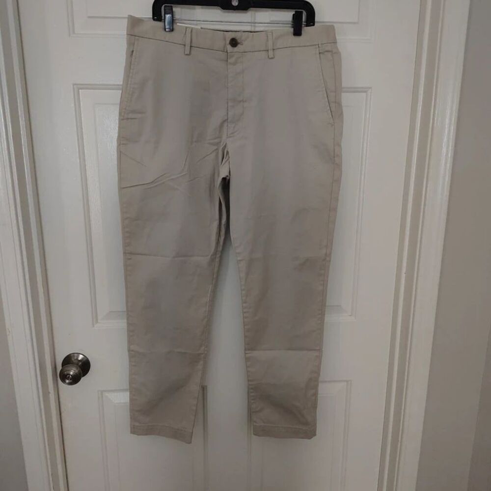 Banana Republic Khaki Lived In Slim Pants 34 x 30